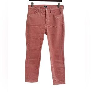 J. Crew Women's Pink Stretch Mid-Rise Corduroy Skinny Leg Pants Size 27 Petite